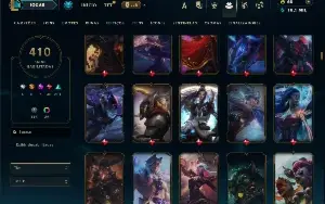 Bronze 4 com TODOS os champs e 410 Skins +6 Prestigios