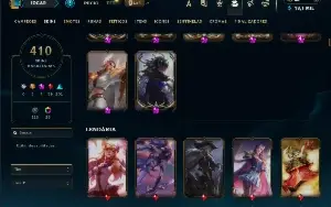 Bronze 4 com TODOS os champs e 410 Skins +6 Prestigios