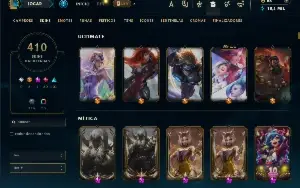 Bronze 4 com TODOS os champs e 410 Skins +6 Prestigios