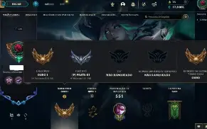 Ouro 1 com TODOS os champs e 180 Skins + 700k de Vayne