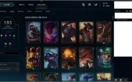 Conta de LoL   Platina III  183 Skins