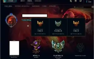 Conta de LoL   Platina III  183 Skins