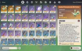 Conta Genshin AR 55 + Nahida e BIS + Alhaitham + Star Rail