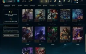 Unranked com 27 Champs e 3 Skins + 2 Fragmentos