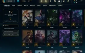 Unranked com 27 Champs e 3 Skins + 2 Fragmentos