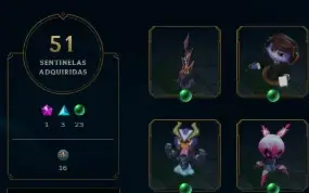 Ouro 2 com TODOS os Champs e 402 Skins