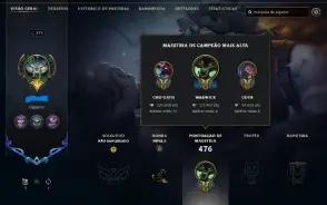 Conta LOL Nível 374 Unraked