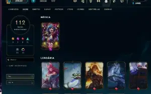 Conta LOL Nível 374 Unraked