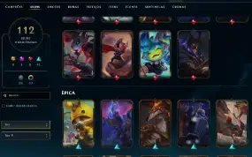 Conta LOL Nível 374 Unraked