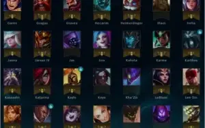 League of Legends 136 champs 53 skins lvl 38