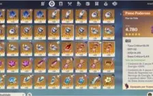 AR58 2192 Gemas, 13 armas 5★, 16 Personagems 5★.