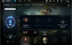 Conta bronze 2 afundada com 48 skins e 122 champs