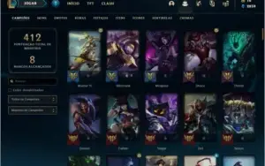 Conta bronze 2 afundada com 48 skins e 122 champs