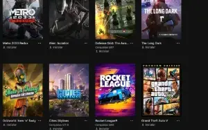 conta epic games com muitos jogos