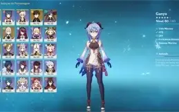 Ganyu + Zhongli + 4900 Gemas (Descrição) AR 48 Oportunidade!