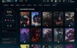 Conta Lol com +200 SKINS e +130k de essência azul