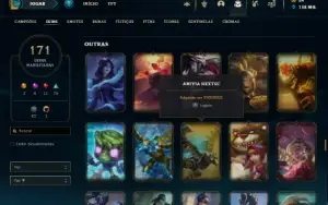 Conta Lol com +200 SKINS e +130k de essência azul