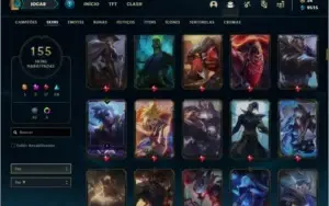 Conta platina 4 com 155 skins e 117 champs (MAIN JG)