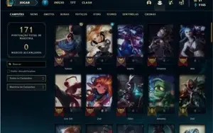Conta bronze 3 com 65 Champs e 54 Skins