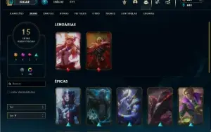 Esmeralda 3 com 45 Champs e 15 Skins + 7 Espolios