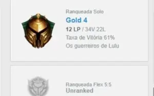 Conta LEVEL 37 - G4 61% de WR