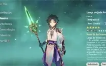 Conta ar44 xiao + lança primitiva, yae , ayato