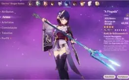 AR 55 Ganyu + Zhongli + Qiqi + Oração dos ventos perdidos