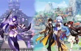 AR 55 Ganyu + Zhongli + Qiqi + Oração dos ventos perdidos