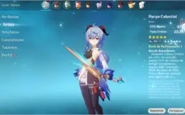 AR 55 Ganyu + Zhongli + Qiqi + Oração dos ventos perdidos