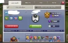Conta clash of clans cv10 +830 gemas +heróis nível 17,18