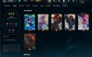 Unranked com TODOS os champs e 420 Skins