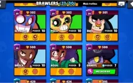 10.550 troféus, 27 brawlers, 1 lendário, a mais top do site!