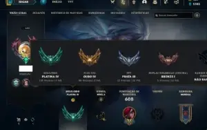 Conta Platina 4 com TODOS os champs e 156 Skins ( MAIN MID )