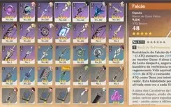 Tighnari + Yae Miko + Kokomi + Jean + falcão arma 5*  AR42