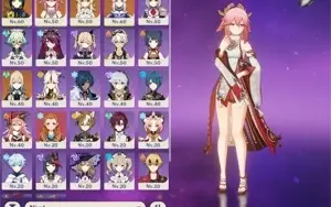 Tighnari + Yae Miko + Kokomi + Jean + falcão arma 5*  AR42