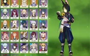 Tighnari + Yae Miko + Kokomi + Jean + falcão arma 5*  AR42