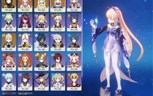 Tighnari + Yae Miko + Kokomi + Jean + falcão arma 5*  AR42