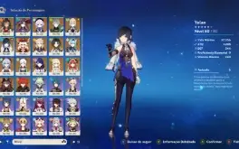 ✨ Conta Genshin AR 59 - 16 Perso. 5* e mais! Veja Descrição!