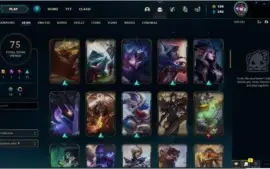 ACC LOL LVL 193 C/ VÁRIAS SKINS, ÍCONES E CAMPEÕES