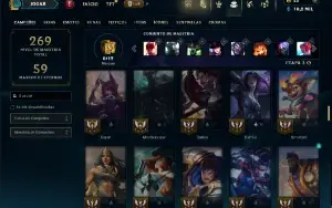 Ouro 4 com 90 Champs e 42 Skins ( TOP / JG / ADC )