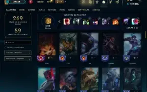 Ouro 4 com 90 Champs e 42 Skins ( TOP / JG / ADC )