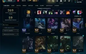 Ouro 4 com 90 Champs e 42 Skins ( TOP / JG / ADC )
