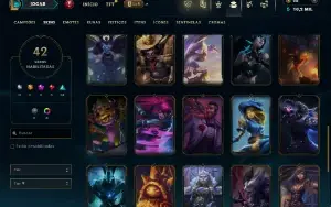 Ouro 4 com 90 Champs e 42 Skins ( TOP / JG / ADC )