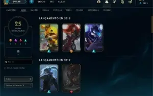 conta de league of legends com skins barata
