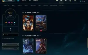 conta de league of legends com skins barata