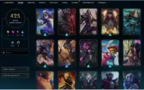 CONTA LOL COM 425 SKINS, OURO + DESDE A SEASON 3 - PLATINA +