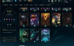 Unranked com TODOS os champs e 141 Skins +2 Miticas