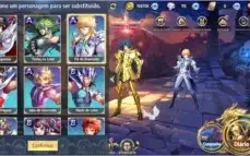 Conta de Saint Seiya Awekening na promoção