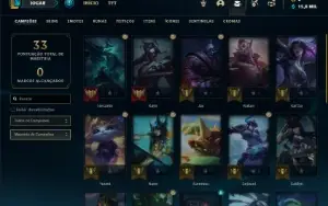 Conta Mestre com 28 Champs e 2 Skins (119 PDL)