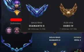 Conta Diamante Ii Solo Duo / Ouro Iv Flex Padrão Enjoy